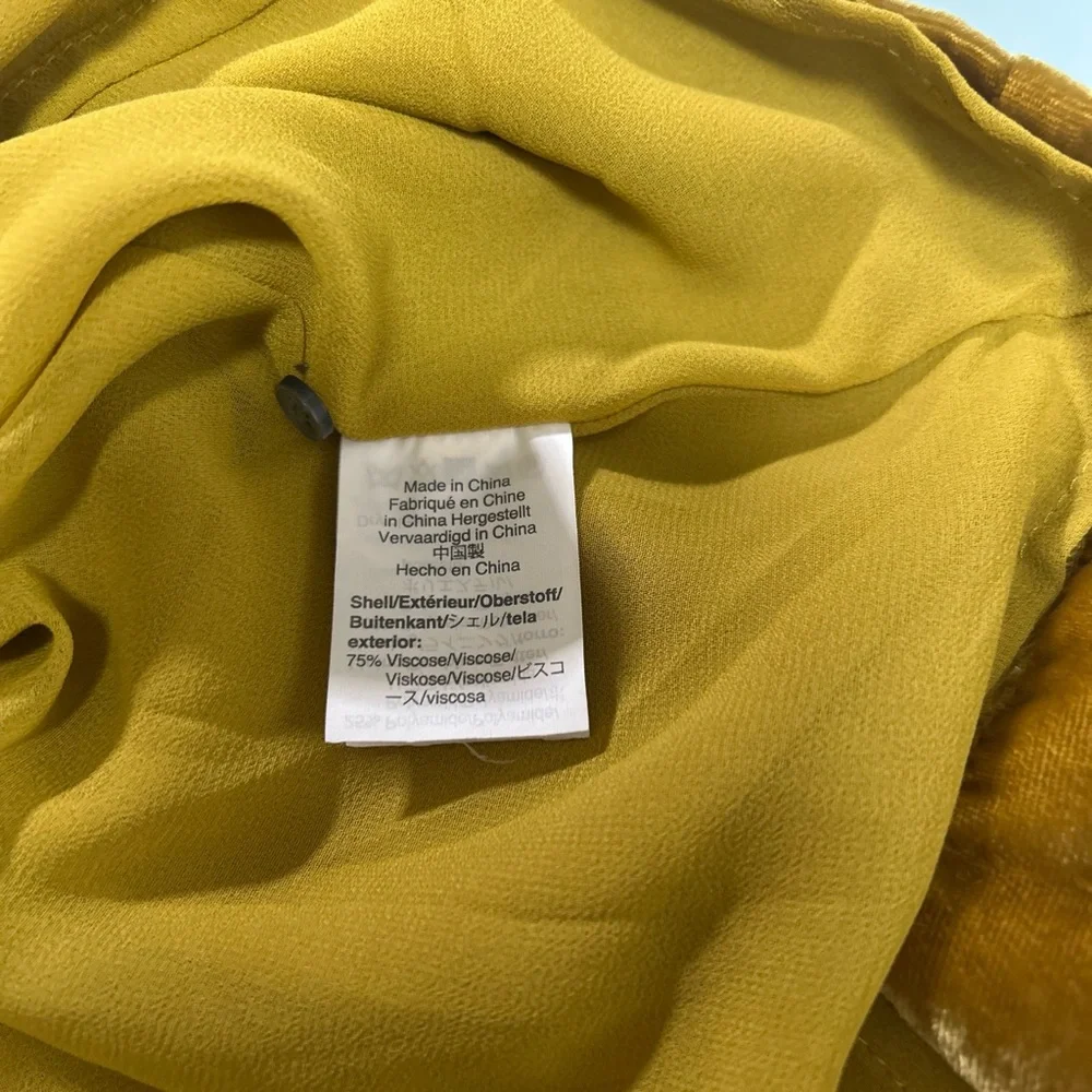 J. Crew Gold Velvet Tank Top